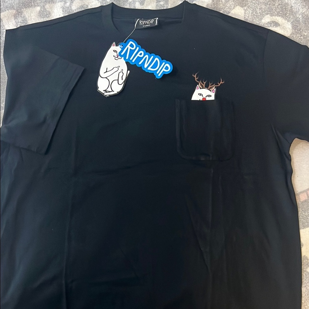 Ripndip Black Cartoon Graphic Short Sleeve Tee